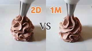 Wilton nozzle 2D and 1M comparison video  How are the two nozzles different [upl. by Nodarse400]