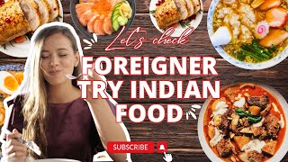 Foreigners try Indian food  🤤😋😮 Indian Food Reaction  Indian In Israel [upl. by Enimrej]