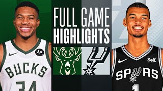 BUCKS at SPURS  FULL GAME HIGHLIGHTS  January 4 2024 [upl. by Hausner817]