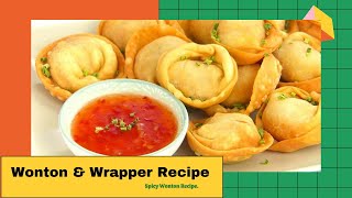 Wonton Recipe amp Wonton Wrapper Recipe for Beginner Cooks [upl. by Eidurt940]