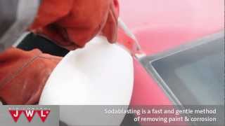 Soda Blasting Gun  Clean or remove without damaging [upl. by Skcirdnek]