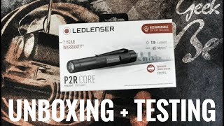 Led Lenser P2R Core Unboxing Review  Testing [upl. by Gentry]