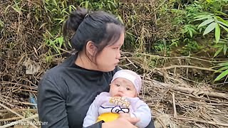 FULL VIDEO 14yearold single mother build a bamboo house alone in the forest  Homeless mother [upl. by Lesig]