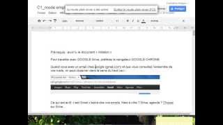 Google Drive  traitement de texte 1 utiliser le traitement de texte gratuit de Google  cours IFAD [upl. by Bruning]