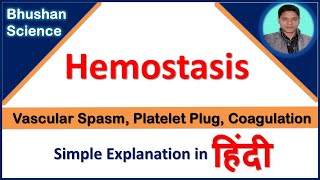 Hemostasis  Blood Clotting  Platelet Plug Formation  Coagulation Cascade Hindi  Bhushan Science [upl. by Brink805]