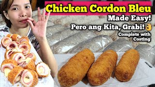 Chicken Cordon Bleu Pangnegosyo Recipe Complete with Costing [upl. by Inotna]