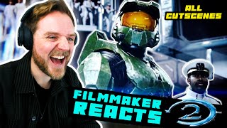 FILMMAKER REACTS TO HALO 2 ANNIVERSARY  ALL CUTSCENES [upl. by Kcirad]