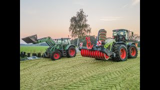 Miete schieben Hösseringen 092024 Claas Xerion 4200  Fendt 516  Busse amp Bösche Emmen  Drohnen [upl. by Judus]