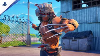 Fortnite Weapon X Wolverine Skin Gameplay [upl. by Aidnis]