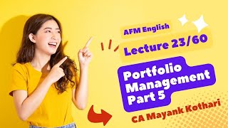 23 Portfolio Management Part 5 English [upl. by Annahsar]