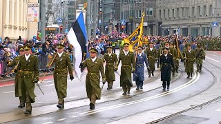 Estonian Independence Day Military Parade in Tallinn 2422024 4K [upl. by Jurkoic]