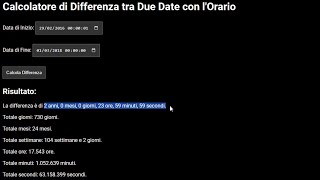 Calcolatore di Differenza tra Due Date accurato Free download [upl. by Rodina]