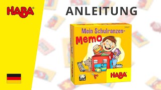 HABA Mein SchulranzenMemo Anleitung [upl. by Diane812]