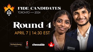 Round 4 FIDE Candidates amp Womens Candidates [upl. by Eniarol565]