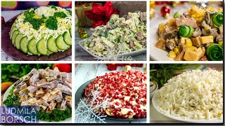 ТОП 6 Салатов на Новый Год 2024  Новогодние Салаты  Праздничные Салаты  Salads for the New Year [upl. by Eri250]