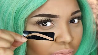 HOW TO USE EYEBROW STENCIL  PERFECT EYEBROWS [upl. by Terraj]