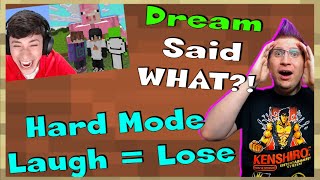 Minecraft But If You Laugh You Lose REACTION Dream amp Crew Get WILD [upl. by Nhtanhoj]