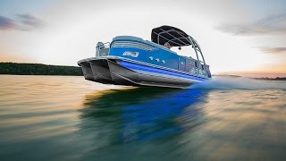 Pontoon Boat HIGHPERFORMANCE PACKAGES  Avalon Pontoons 2017 [upl. by Neeka]