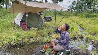 បោះតង់បុកសណ្ដែកកួរសាច់គោ Camping hit the beans should with beef Eps135 [upl. by Margret439]