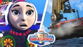 Ashima Rescues Thomas Slow Motion Comparison  The Great Race  Thomas and Friends Movie [upl. by Nylaf]