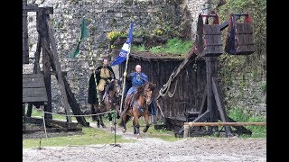 La légende des chevaliers  Spectacle et joutes équestres  Provins  Région Ïle de France  France [upl. by Yarrum]