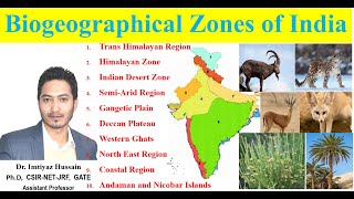 Biogeographical zones of IndiaPhytogeographic Zones Botanical province  Floristic region of India [upl. by Ahsenad850]