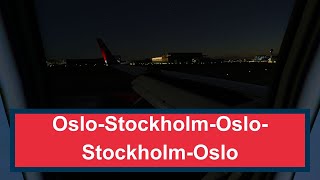 MSFS2020 flying from Oslo to Stockholm to Oslo to Stockholm to Oslo Norwegian PMDG 737800 [upl. by Cowen]