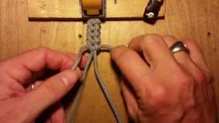 Knot Tutorial 3 of 3 Vertical Crown Knot or Double Crown Sinnet [upl. by Bidget]