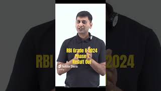 RBI Grade B 2024 Phase 1 Result Out  RBI Grade B Exam [upl. by Nomihs]