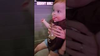 Betsy loves grooving to the music downsyndromebaby musicalbaby happybaby dancingbaby cutebaby [upl. by Earleen496]