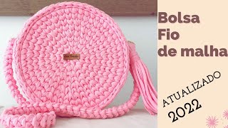 Como fazer Bolsa Redonda em fio de malha [upl. by Harat]