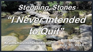 Stepping Stone for July 10 2024 “I Never Intended to Quit” [upl. by Vanna867]