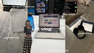 FIRST DAY OF UNI 2nd semester 🎧🖇️ engineering uni vlog goodnotes tour lectures studying [upl. by Keyser]