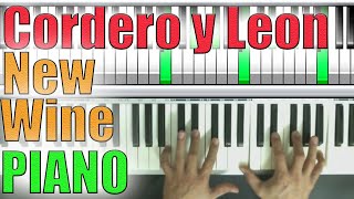 CORDERO Y LEON NEW WINE PIANO TUTORIAL [upl. by Otte]