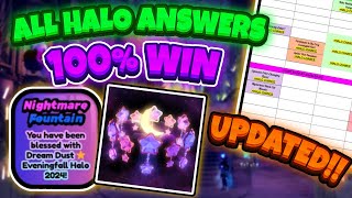 HOW TO WIN THE NEW HALO UPDATED HALO ANSWERS FOR DREAM DUST ⭐ EVENINGFALL HALO 2024 [upl. by Kreda484]