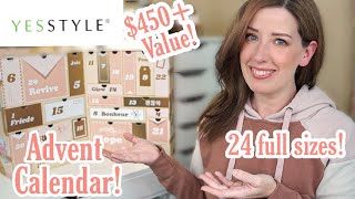 YESSTYLE ADVENT CALENDAR 2020 UNBOXING 450 Value  Full Sizes [upl. by Kylynn174]