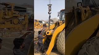 How to remove boom and pins repair  caterpillar wheel loader  966H wheel loader [upl. by Aisat]