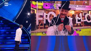 Sanremo 2024  Il saluto di Fiorello ad Amadeus [upl. by Day131]