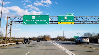 Great Neck to East Meadow NY via I495 Northern State Pkwy amp Wantagh Pkwy [upl. by Anirav]