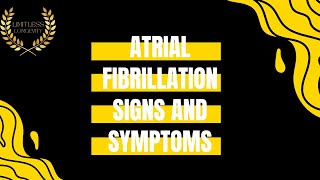 A Fib Signs and Symptoms [upl. by Areivax]