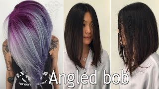 Long Angled Bob Haircut Long Bob Haircuts for Women I Angled Haircuts [upl. by Aryad]