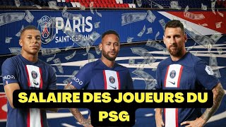 Salaire des Joueurs du PARIS SAINT GERMAIN 202223 [upl. by Haerr944]