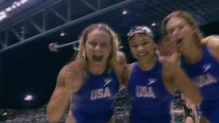 USA Set New 4x100m Freestyle Relay Olympic Record  Atlanta 1996 Olympics [upl. by Adolfo378]