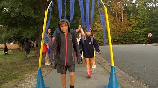 Walk and Roll to School Day at Springfield Park Elementary School [upl. by Ronnie]