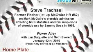 Steve Trachsel former pitcher on Mark McGwire and Sammy Sosa steroids use  SiriusXM Radio [upl. by Les]