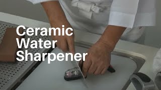 How to use the Global MinoSharp Ceramic Water Sharpener [upl. by Rellim86]