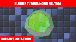 Blender Tutorial Grid Fill Tool  Nathans 3D Factory [upl. by Nonna456]