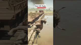 Bull vs train 😮 Rdr2 game shorts youtubeshorts [upl. by Rita]