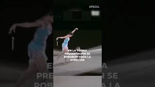 Gimnasta conmueve al presentarse con su pequeña hija shorts [upl. by Hootman]