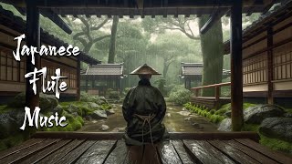 Rainy day in Japanese Zen Garden  Japanese Flute Music For Soothing Meditation Healing [upl. by Nesyaj389]